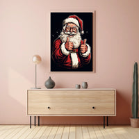 Santa Claus Thumbs-Up Christmas Pop Culture Poster