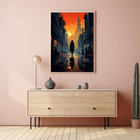 Sunset In The Cityscape Poster