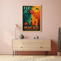 Travel to Macao Vibrant Exploration Travel Poster PosterGoat