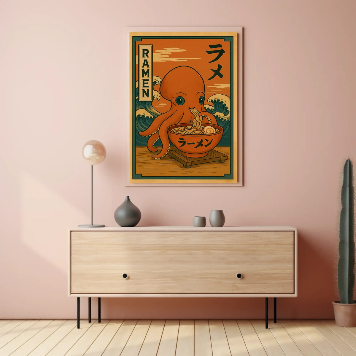 Octopus Ramen Delight Poster