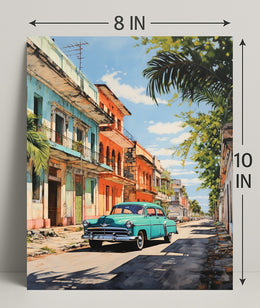 Vintage Vibes On A Sunny Street Vintage Poster