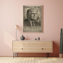 Donald Trump Reflective Leader at the Capitol Poster