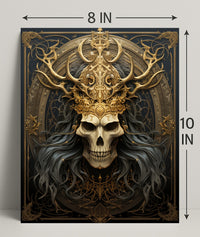 Ornate Skull Emblem Poster