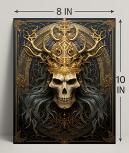 Ornate Skull Emblem Poster