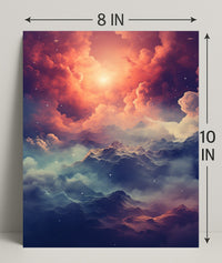Celestial Mountainscape Poster