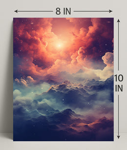 Celestial Mountainscape Poster