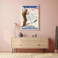 Skiing in the Dolomites Poster PosterGoat
