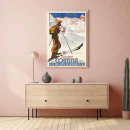 Skiing in the Dolomites Poster PosterGoat