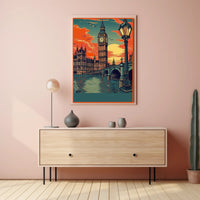 Sunset Over London Poster