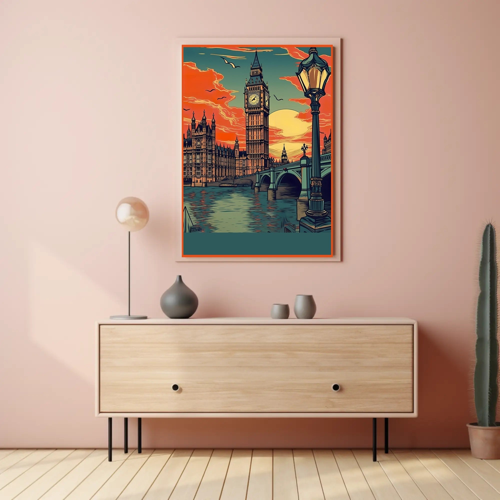 Sunset Over London Poster