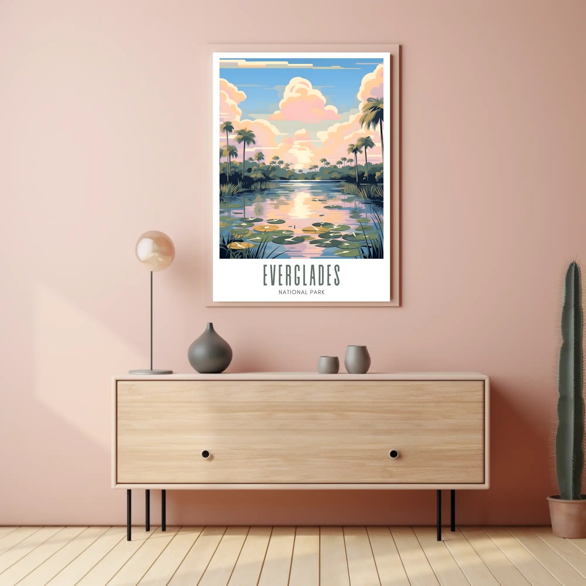 Everglades Travel Poster Serene Landscape Wall Art