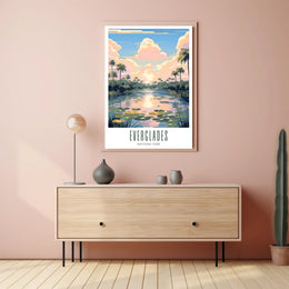 Everglades Travel Poster Serene Landscape Wall Art