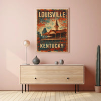 Louisville, Kentucky Vintage Charm Poster
