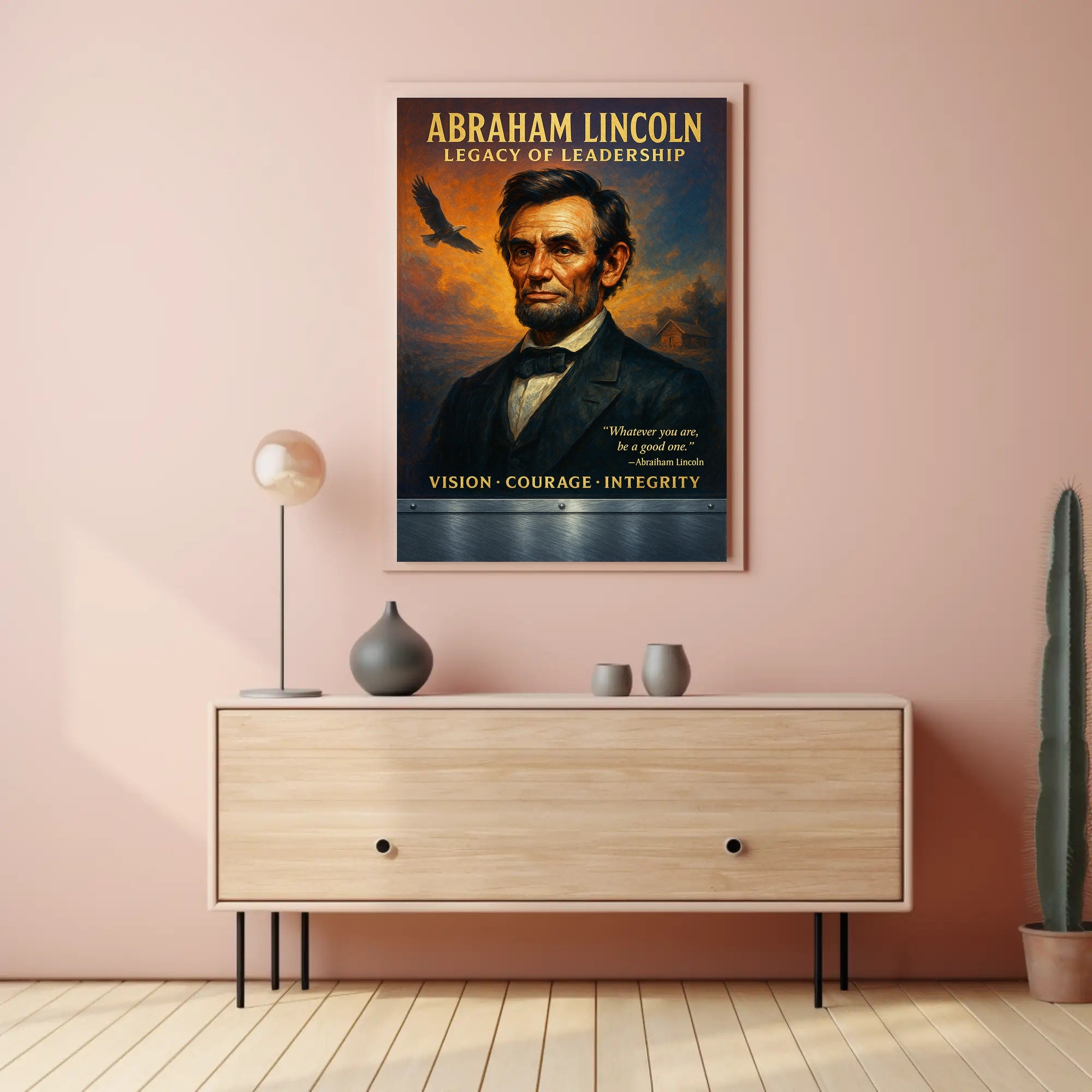 Abraham Lincoln Leadership Portrait: Historical or Presidential Poster