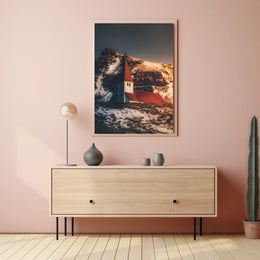 Church At Dusk In The Mountains Poster