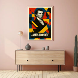 James Monroe 5th President of the United States Abstract Pop Poster