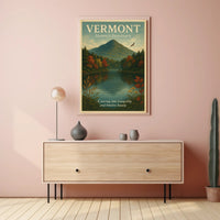 Vermont Nature Sanctuary Poster Vintage Wall Art