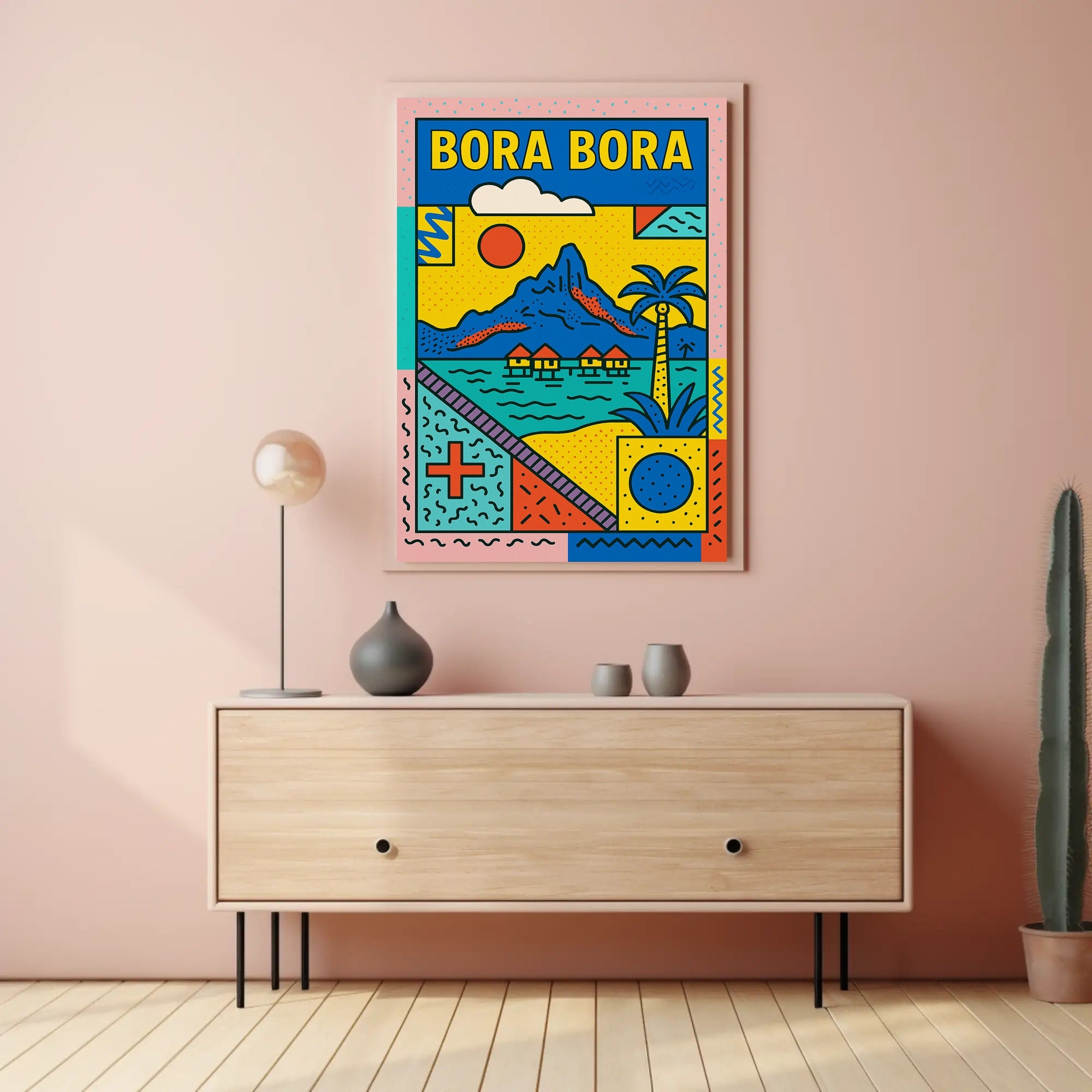 Bora Bora Pop Art Travel Poster PosterGoat