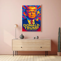 Trump 47th President Patriotic Portrait Poster