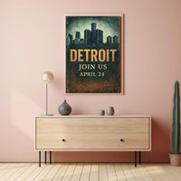 Detroit Invitation Poster PosterGoat