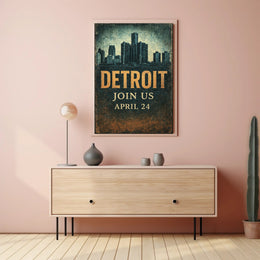 Detroit Invitation Poster PosterGoat