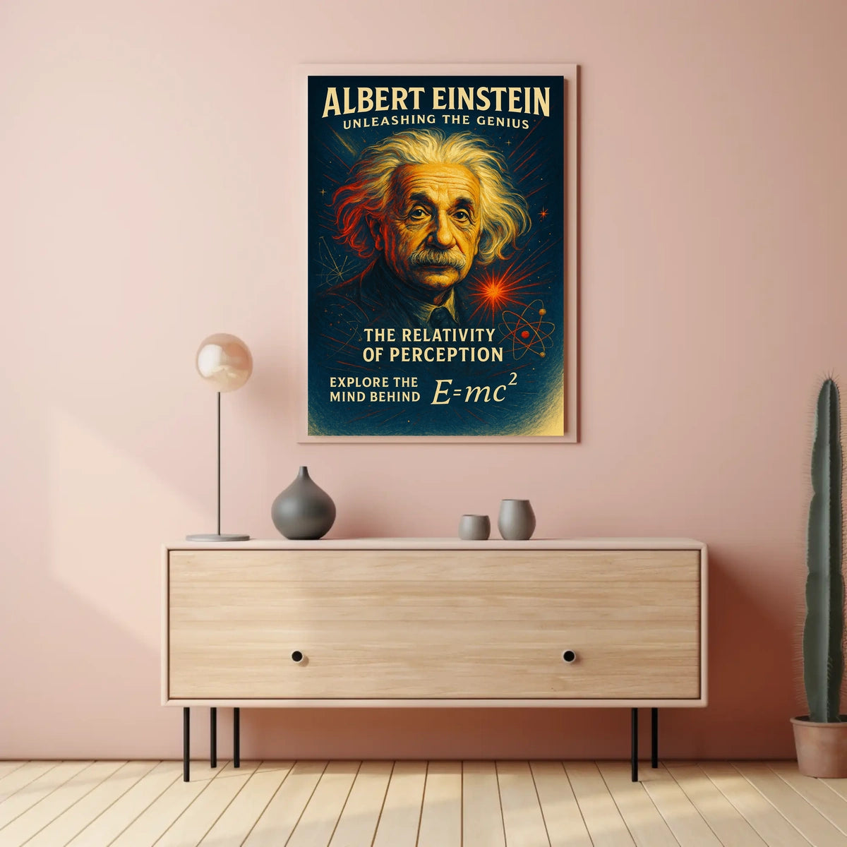 Albert Einstein Vintage Physics Inspiration Poster