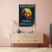 Albert Einstein Vintage Physics Inspiration Poster