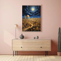 Moonlit Cityscape Poster