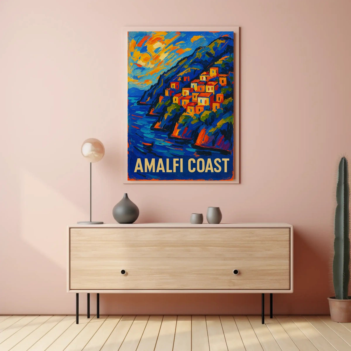 Amalfi Coast Poster 18x24 Coastal Wall Art Decor Print