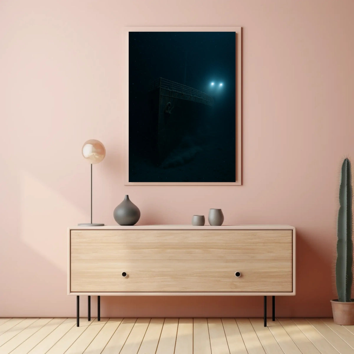 Ghostly Shipwreck Poster