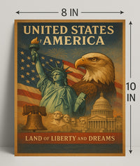 Land of Liberty and Dreams Poster PosterGoat