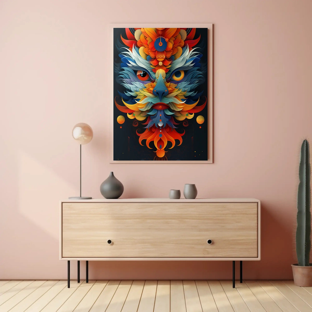 Vibrant Abstract Beast Abstract Poster