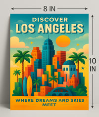 Discover Los Angeles Wall Art Print PosterGoat