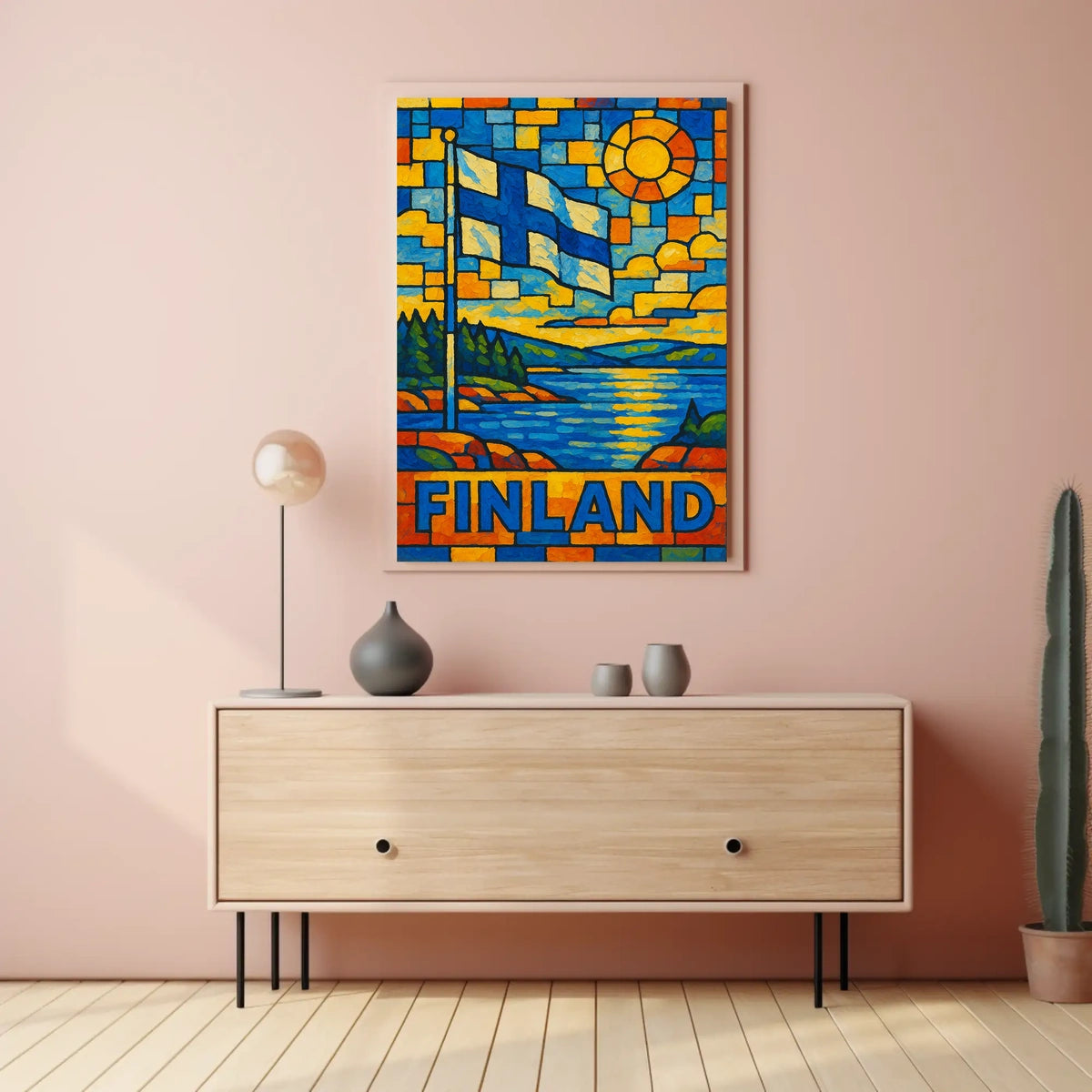 Finland In Vibrant Colors Poster