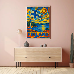 Finland In Vibrant Colors Poster