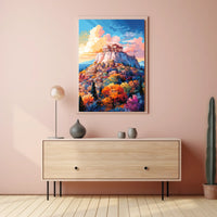 Acropolis Athens Illustration: Greek Heritage Cultural Poster