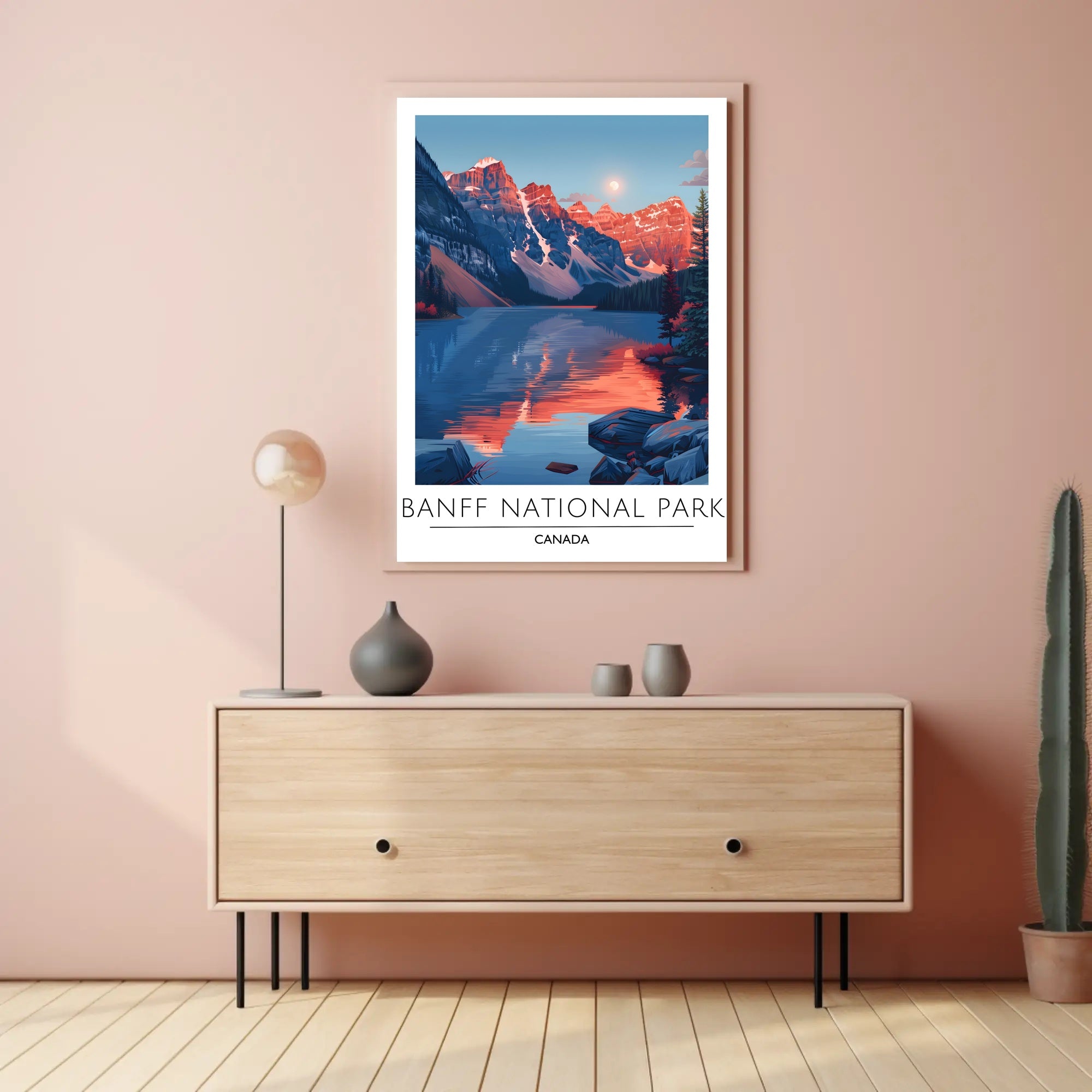 Banff National Park Reflection Travel Poster