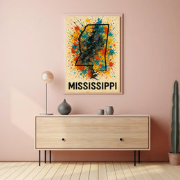 Mississippi Splash Art Poster