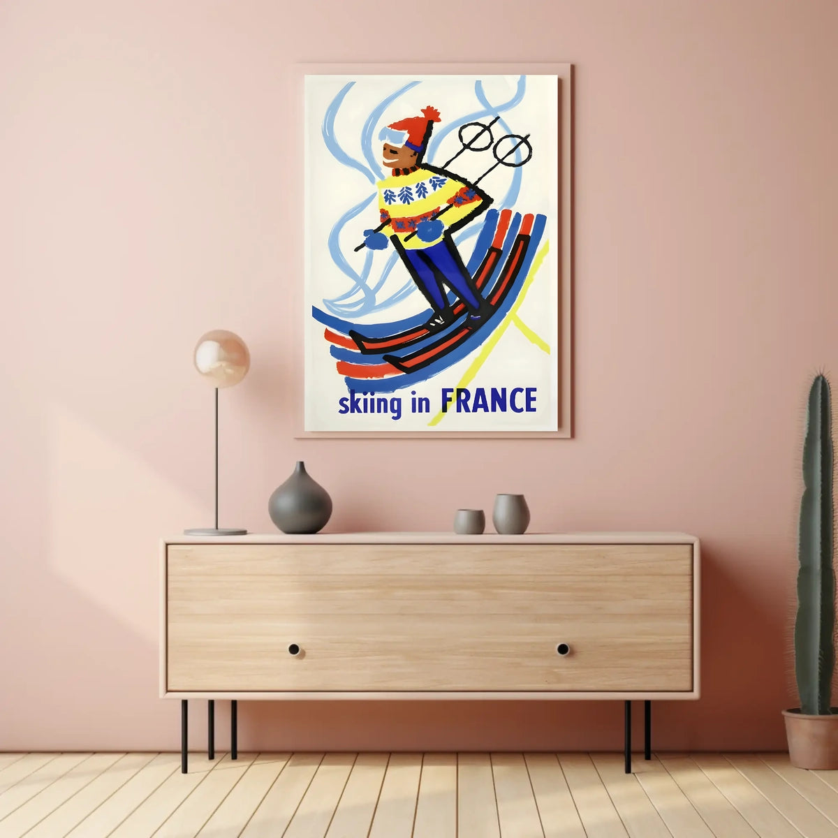 Skiing in France Poster