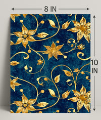 Luxurious Floral Baroque Art Nouveau Design Artistic Poster