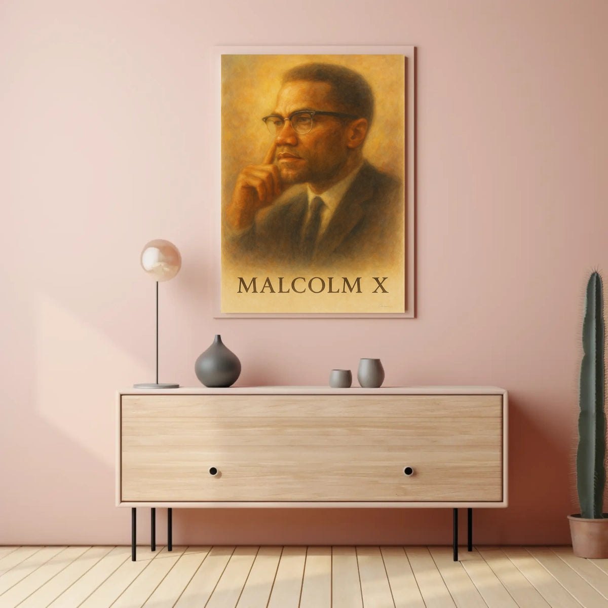 Malcolm X Portrait Poster