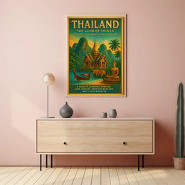 Thailand's Beauty in Vintage Travel Poster PosterGoat