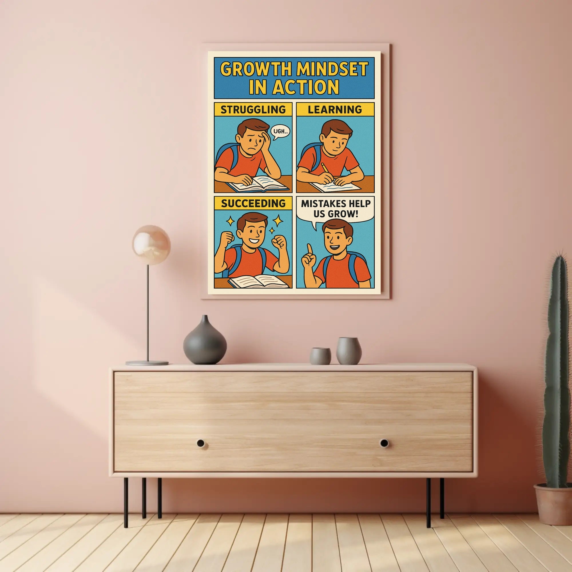 Growth Mindset in Action Poster PosterGoat