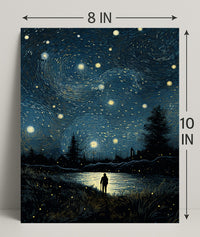 Starry Night Reflections Poster PosterGoat