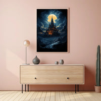 Gothic Castle Fantasy Adventure Art Poster