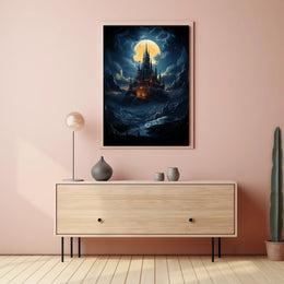 Gothic Castle Fantasy Adventure Art Poster