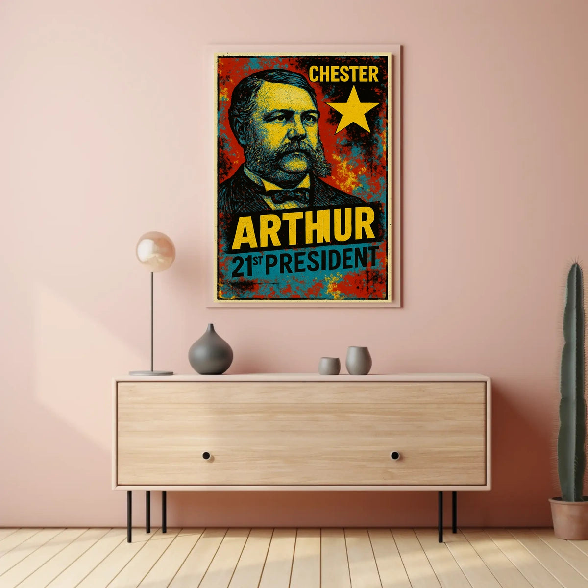 Chester A. Arthur 21st President of the United States Graffiti Pop Art Poster