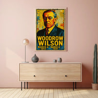 Woodrow Wilson 28th President of the United States Street Art Mashup Poster