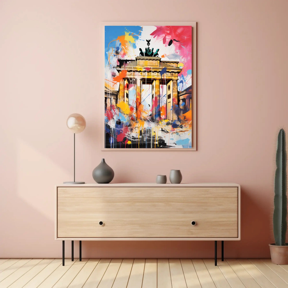 Brandenburg Gate Berlin Modern Tribute Cultural Heritage Poster