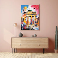 Brandenburg Gate Berlin Modern Tribute Cultural Heritage Poster